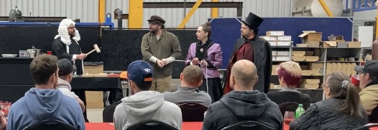 GoodImprov's tweet photo. It’s such a privilege to entertain hardworking people. We’re so grateful. Thank you. #Comedy #VampireTrial #GoodImprov https://t.co/PiyyTo2nZJ