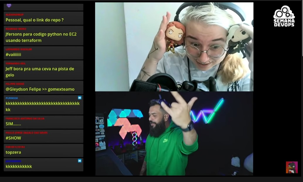 bennytb's tweet image. Aeee, mal acabou a #SemanaDevOps da @LINUXtipsBR e já tô com saudades, treinamento foi fodástico @badtux_ e @punkdodevops. Ahhhh, não postei as prints antes que não tava sabendo que era aqui pelo Twitter. 😅