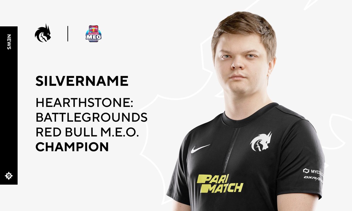 Team__Spirit's tweet photo. .@SilverNameHS takes the first place at Red Bull M.E.O. Season 4 🤩
Congratulations 💪🏻
#SpiritHS #Hearthstone @redbullgaming https://t.co/LlYlSml3BF