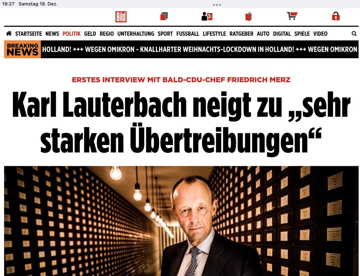 London ruft den Katastrophenfall aus. In den Niederlanden gibt es einen knallharten Lockdown und <a href="/_FriedrichMerz/">Friedrich Merz</a> sagt heute dass unser Gesundheitsminister „sehr zu starken Übertreibungen neigt“. Die CDU hat einen wissenschaftsleugnenden Vollidioten als Vorsitzenden. #CDUVorsitz