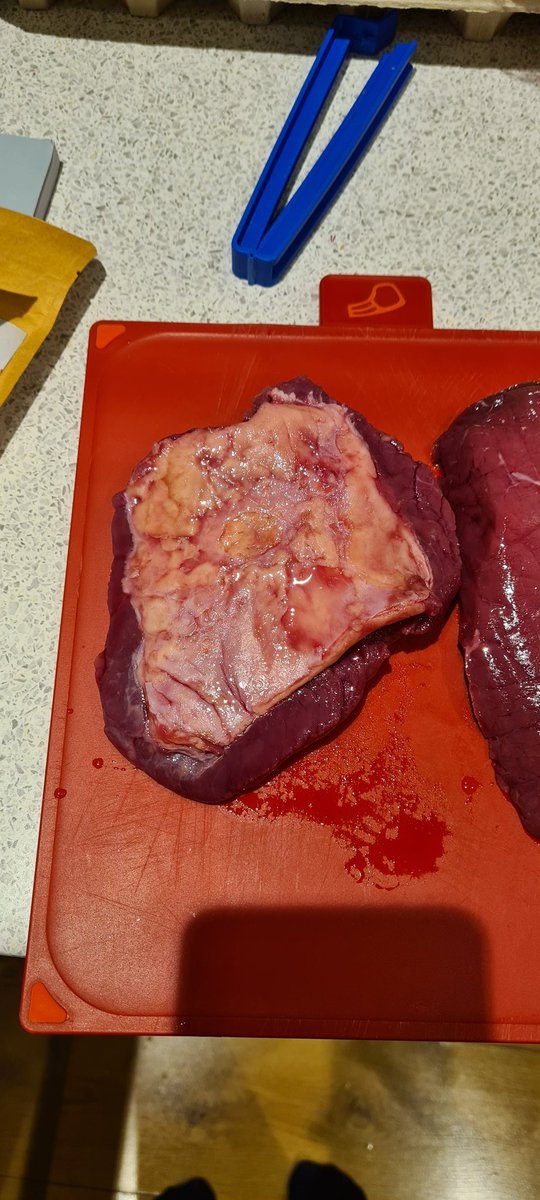 JamesScully94's tweet photo. @sainsburys very disappointed in my rump steak i have bought for dinner today, the bottom of it is entirely covered in a thick layer of fat 😔 https://t.co/FQRAdM3gXb