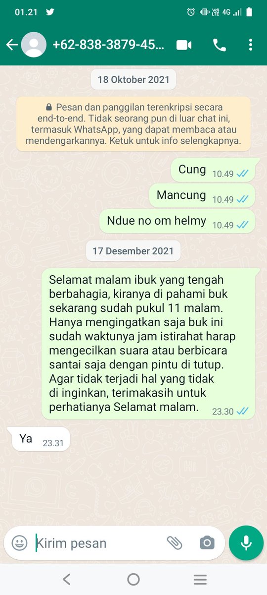 ArgHaPradewa's tweet photo. Menurut mu pie cah negor podo2 cah kos mergo brisik lewat chat malah koe seng di tokke karo seng due kos 🤣 jl.pattimura no.76b salatiga. Ono hubungan apa ya/ jgn2 scandal ? Tanya yg lebih tau wkwkk Btw gur golek keadilan  #salatiga #walikotasalatiga @ganjarpranowo #JatengGayeng https://t.co/uled0ltNVP