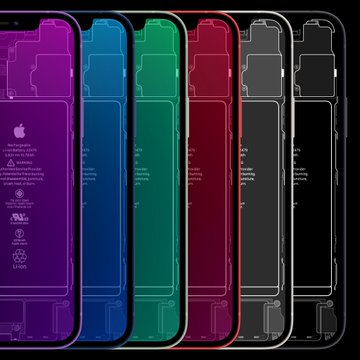 Iphone12の中身が見える壁紙 7種類のカラーバージョン公開 Iphone Mania