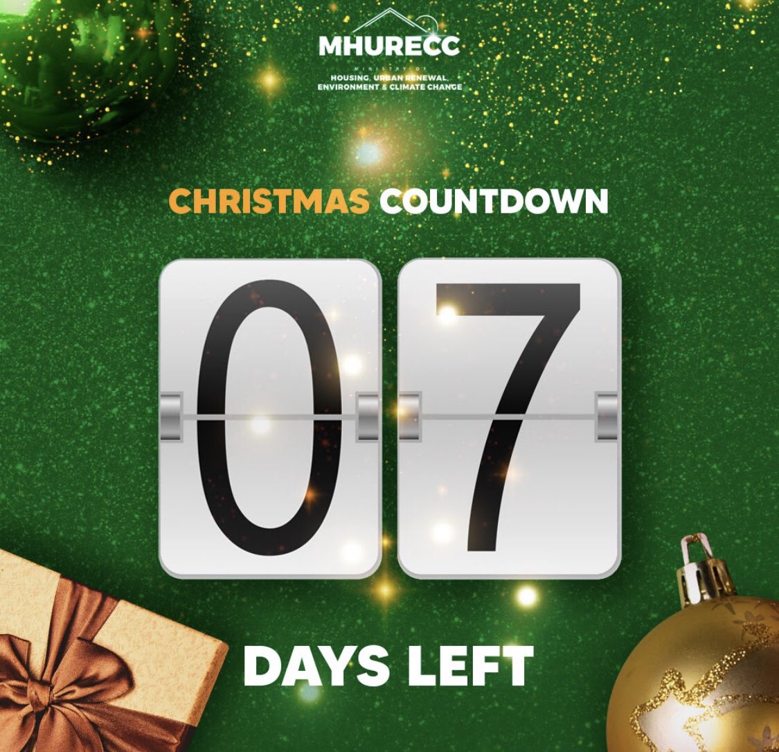7 DAYS UNTIL 🎄🎊🎉

It’s officially 1 WEEK LEFT till Christmas! How are you planning to have a sustainable holiday season?

#MHURECCXmas
#ChristmasCountdown