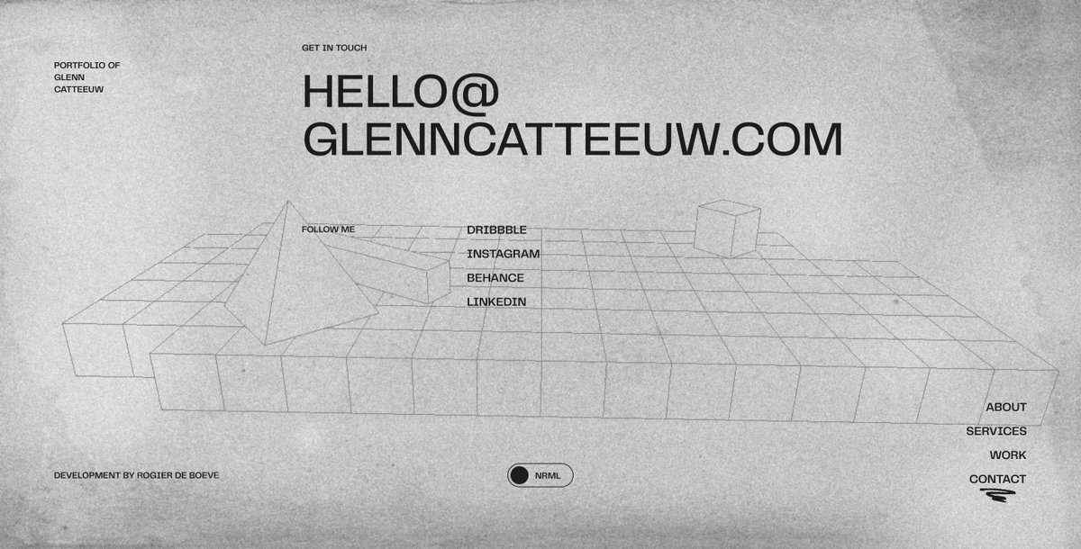 p_folios's tweet photo. 💙🕶
𝐏𝐨𝐫𝐭𝐟𝐨𝐥𝐢𝐨 𝐨𝐟 𝐭𝐡𝐞 𝐝𝐚𝐲: Glenn Catteeuw
𝐓𝐢𝐭𝐥𝐞: Visual Designer
𝐁𝐮𝐢𝐥𝐭 𝐰𝐢𝐭𝐡: Custom HTML
𝐒𝐭𝐲𝐥𝐞𝐬: Multiple Page, Sans Serif, Loading State, Scroll Animation, Duo Color, Animation, UI Interaction, Dark Mode.

𝐕𝐢𝐬𝐢𝐭: https://t.co/CGDWe8LmsO https://t.co/77Zq3A2gAW