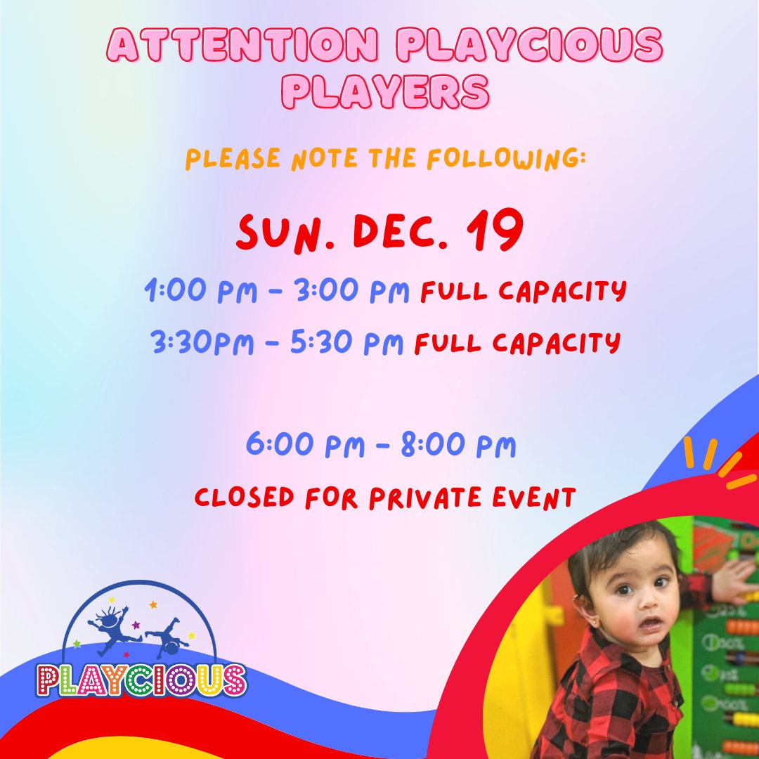 playciousinc's tweet photo. 🎅You're one click away from ultimate fun! 💯

🚨To avoid disappointment please call in advance or book your tickets online now!📱

🎄Planning a  party? Contact us today!

#comeandplay
#weekendclosures
#tistheseason
#tistheseasonforplay https://t.co/Yb8Ol4QbH3
