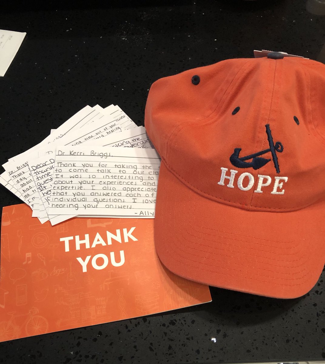 Thankful for the chance to talk to future educators at ⁦<a href="/HopeCollege/">Hope College</a>⁩. Professor Van Duinen and her students sent me the nicest set of thank you cards!