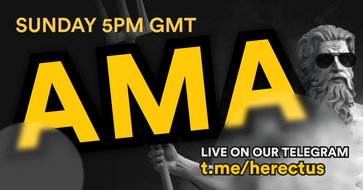 🔥🔥🔥 LIVE AMA with our team!!

📅  SUNDAY, Dec 19, 5 PM UTC

🌐 Telegram: t.me/herectus