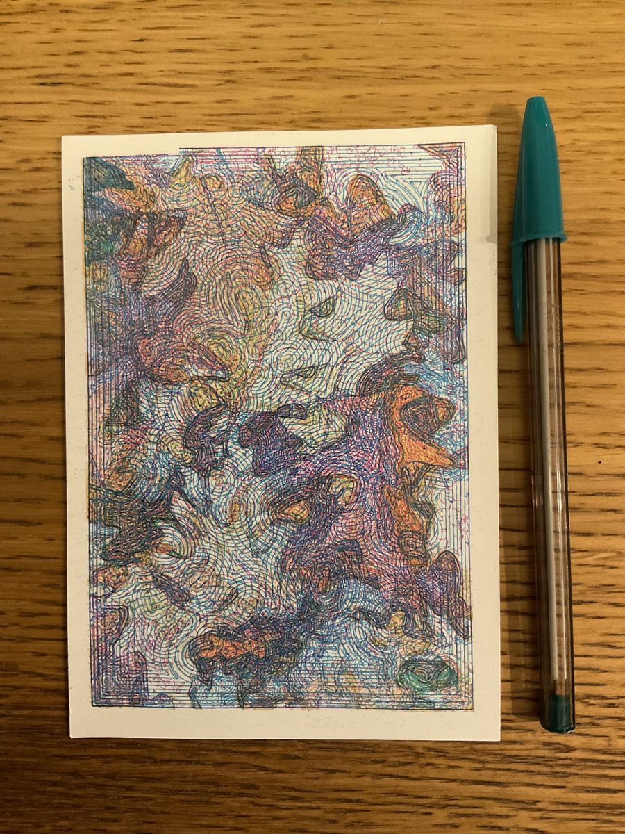 DrRJMondragon's tweet image. leaves, colour biros #plottertwitter #vplotter