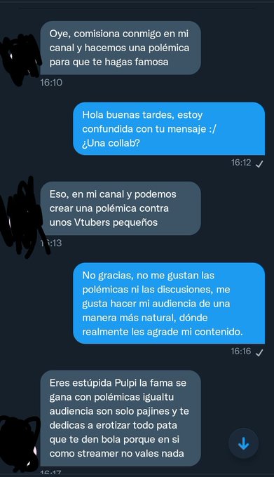 Yo... No s&eacute; que decir ante esto.  Cada vez m&aacute;s hay Vtubers o streamers que me hablan de generar pol&eacute;micas