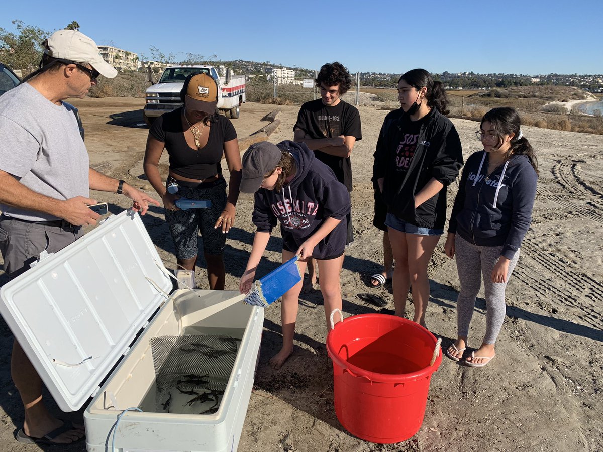 WillJacoway's tweet photo. Released White Sea bass with @hubbsmikes and @HubbsResearch today as part of the #SITC program.
@helixcharter students were excited to release the WSB that THEY raised and cared for. https://t.co/T6HqkZul9f