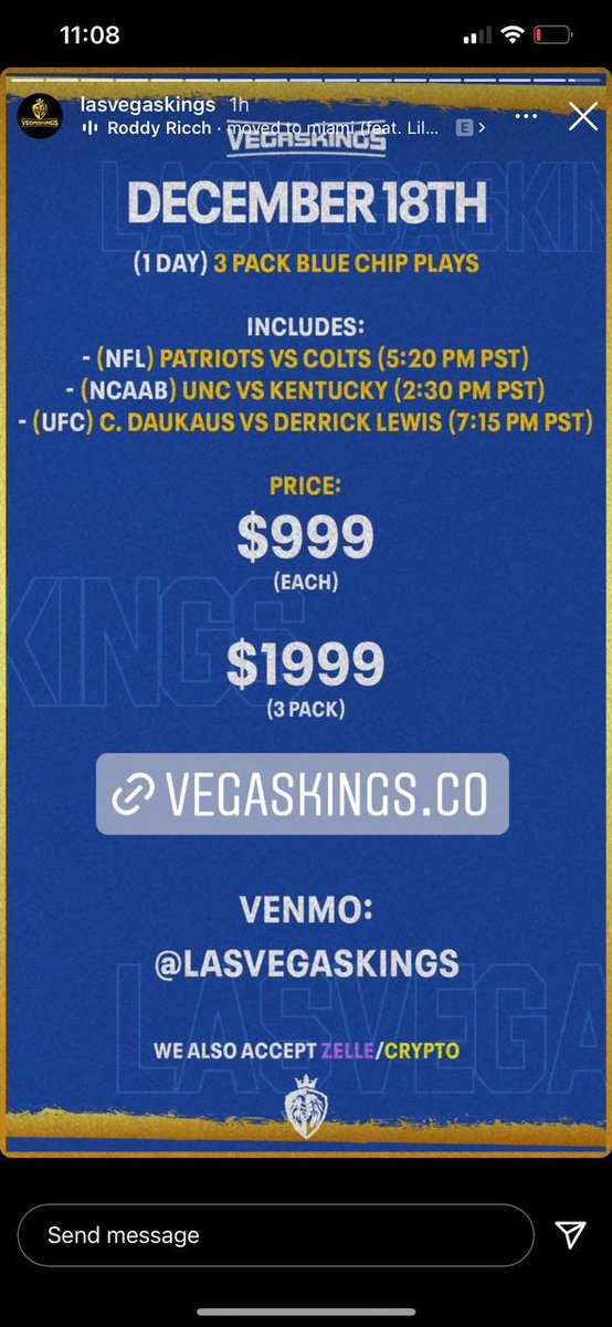 PICKSVIP3's tweet photo. Las Vegas king en mi free

https://t.co/4fCiqCQB7s https://t.co/RxVNfwWq1R