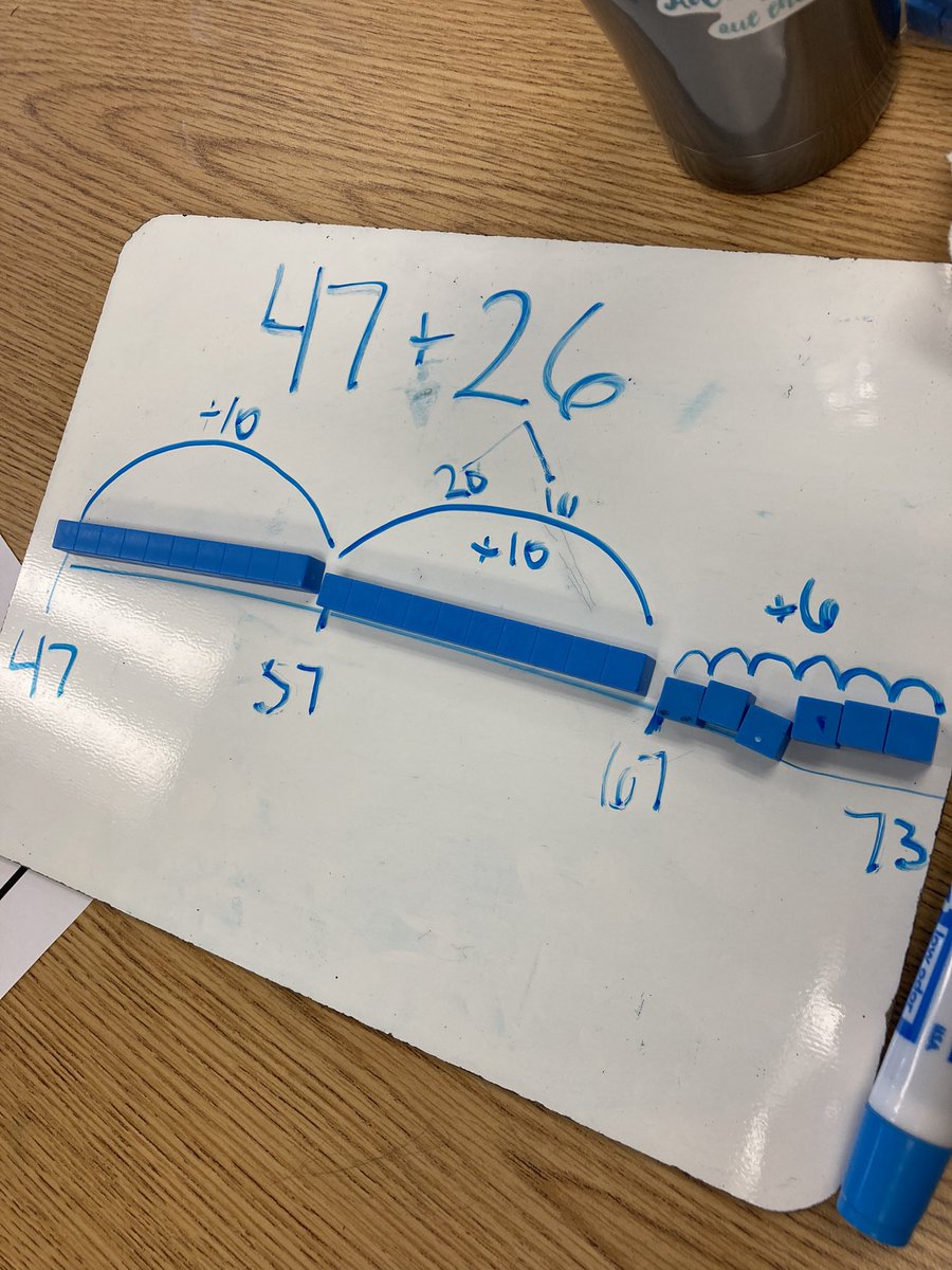 fcps_cangemi's tweet photo. Love using a concrete model to help our students understand another model to share their math thinking. Lightbulbs shined bright for some when they saw it this way. #morethanoneway #makingconnections #lnespride https://t.co/iCmA49j4yS