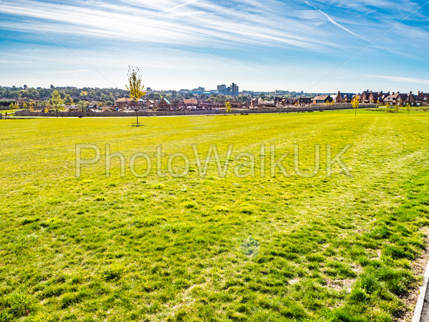 View towards Bracknell town centre October 2018 from Cabbage Hill.  With the park and housing  #autumn #berkshire #binfield #blue #Bracknell #grass #houses #landscape #october #park #town #urban

photowalkuk.com/buy/microstock…