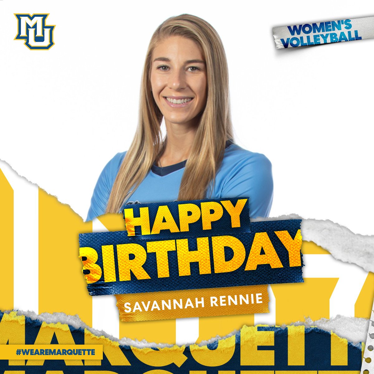 MarquetteVB's tweet photo. Happy Birthday, Sav! 🎂🎈🎉

We hope you have a great day! 💙💛 https://t.co/lf3onKOuwv