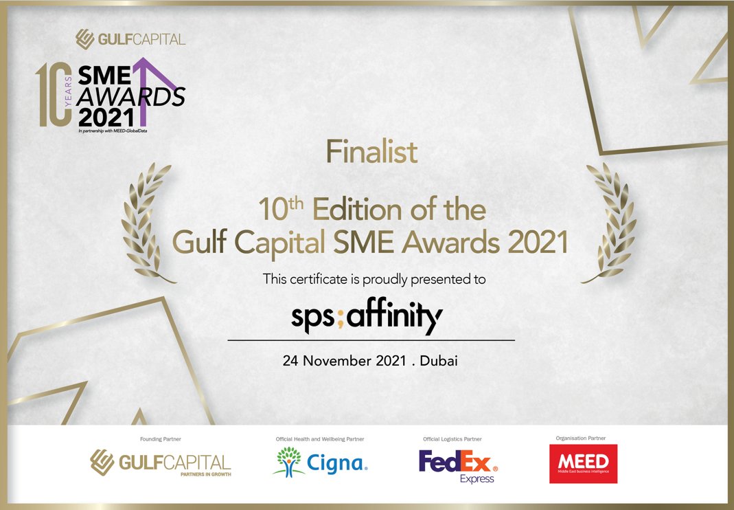 sps_affinity's tweet image. Well, we didn't win "Micro Business of the Year" in last month's 2021 Gulf Capital SME Awards, but it was great fun to take part and we're proud we were one of the finalists. We'll certainly run again next year - better &amp;amp; stronger ;-)