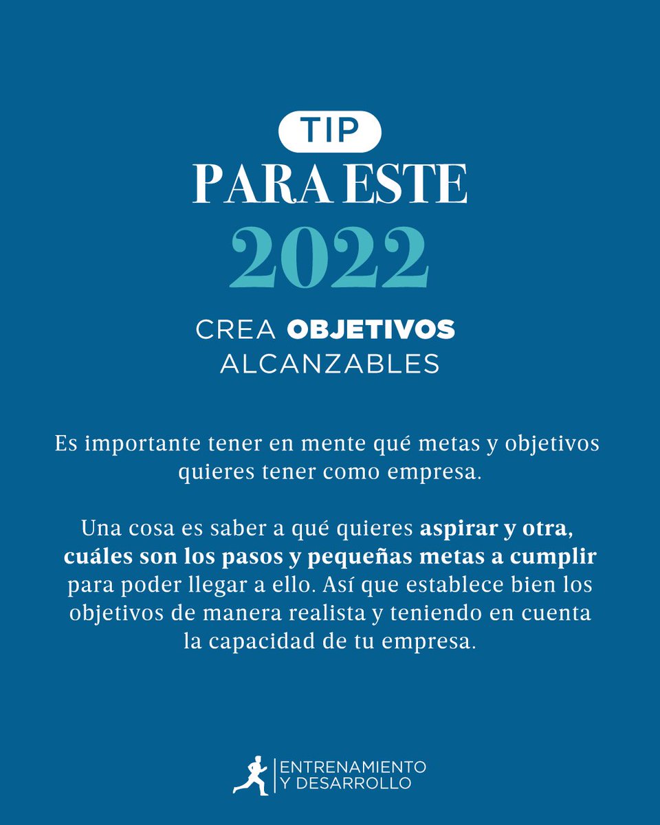 ¡Te compartimos este tip, para que desde ahora contemples los objetivos que quieres cumplir con tu equipo de trabajo en el año 2022!🙌🏽👋🏽❤️

 #coaching #trabajoenequipo #facilitadores #colombia