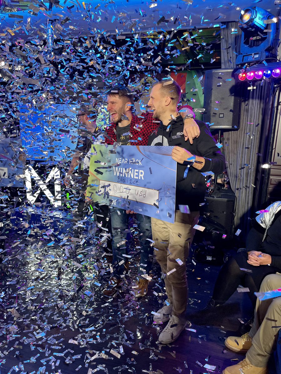 blaize_tech's tweet photo. The #DeFi is #NEAR⚡️🔥🎉 

#Blaize and @dehive_finance teams worked tightly to succeed in this #NearHachathon🥳 

And we did it 🥇🎉  

Thank you to the @NEARProtocol for setting up such a brilliant environment for us👌 

@MikhailoMorgul @kaykorobey @MidvelCorp @near_protocol https://t.co/bNxECIVGSY