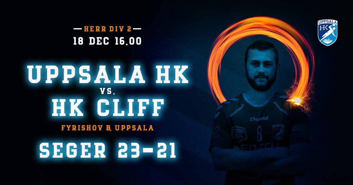 💥SEGER 23-21💥
Matchens lirare:
Karl Baky - Uppsala HK
Alexander Holmberg - HK Cliff 
Tack till dagens matchvärd: ByggConstruct 🤩
