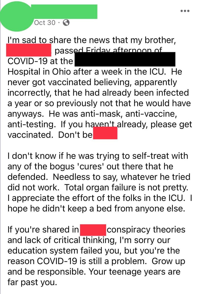 Covidiot’s brother is not having it