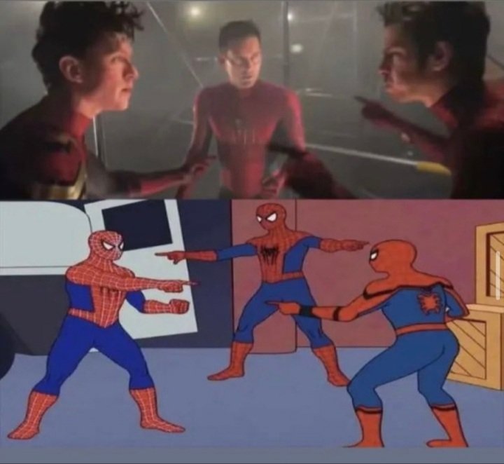 Rafinhl's tweet photo. MANOOO: Eu ainda não tô conseguindo acreditar vendo o Tobey Maguire, Andrew Garfield e Tom Holland juntos em Homem-Aranha: No Way Home, que filme ÉPICOOOOO 
#NoWayHome #SpiderManNoWayHome https://t.co/ryKVzUz8pT