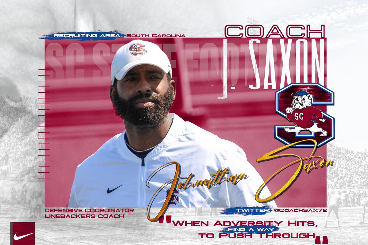 Tyler (T.J.) Endebrock (@tjendebrock) on Twitter photo If you didn’t know, now you know.
His name is Jonathan Saxon and he is the reason <a href="/SCState_Fb/">South Carolina State Football</a>’s defense is so feared and respected.
<a href="/Coachsax72/">Jonathan Saxon</a> is one of the best defensive minds in the game.
#CelebrationBowl If you didn’t know, now you know.
His name is Jonathan Saxon and he is the reason <a href="/SCState_Fb/">South Carolina State Football</a>’s defense is so feared and respected.
<a href="/Coachsax72/">Jonathan Saxon</a> is one of the best defensive minds in the game.
#CelebrationBowl