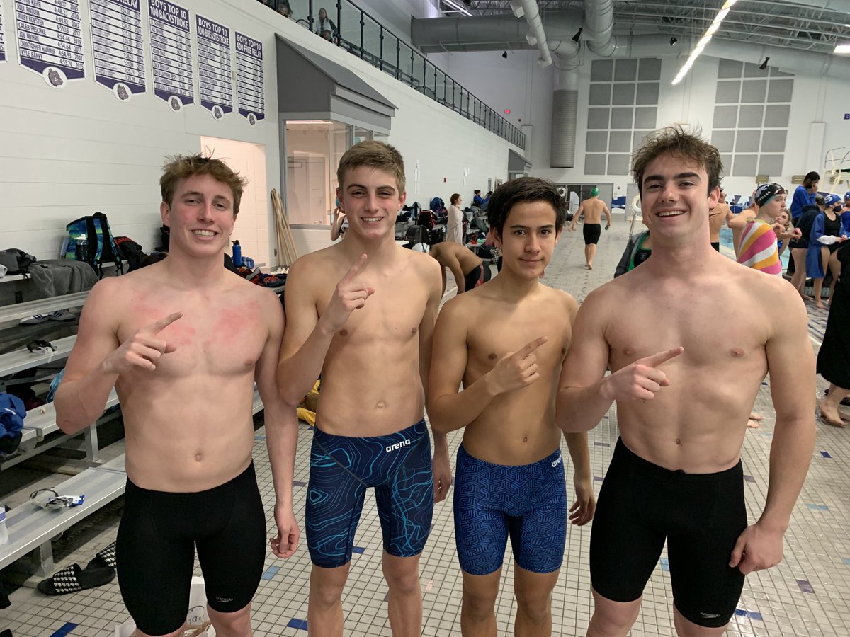 BC’s 200y Medley Relays win opening City Meet with winning performances! Congrats to Madison Loiselle, Mia Todd, Hanna Ross &amp; Jackie Figura for the girls. Jack Steadham, Max Bourgeois, Aaron Loiselle &amp; Patrick Countryman with a new meet &amp; school record!!