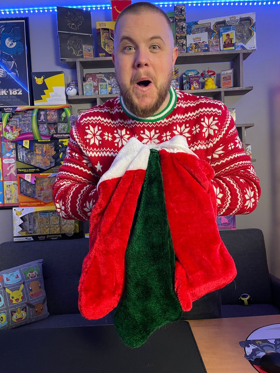 smalmedia's tweet photo. The #HoloHunters are excited for #Christmas! So excited that we created ourselves a little Mystery Stocking Pull! Come check out our #Celebrations for the season, you may even see one of our special &amp; infamous Shelf ETBs! #Pokemon #PokemonCards #PokemonTCG
https://t.co/dkBvf9Zi4v https://t.co/bpZeq80j8G