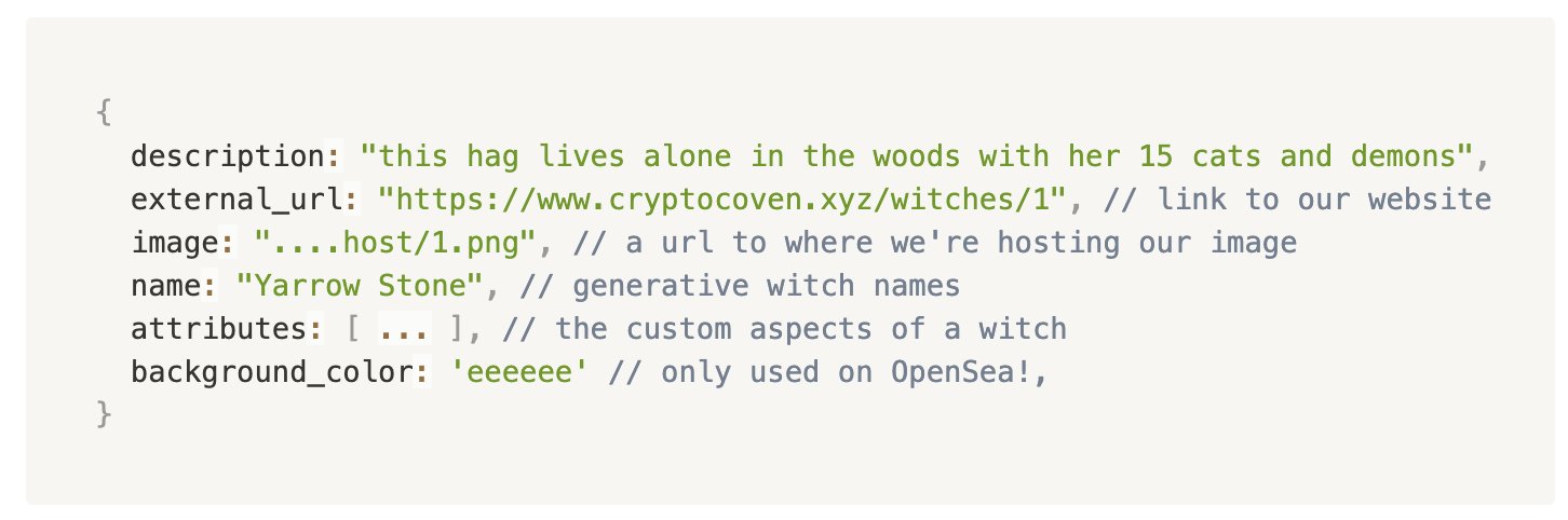 pseudocode for crypto coven's metadata