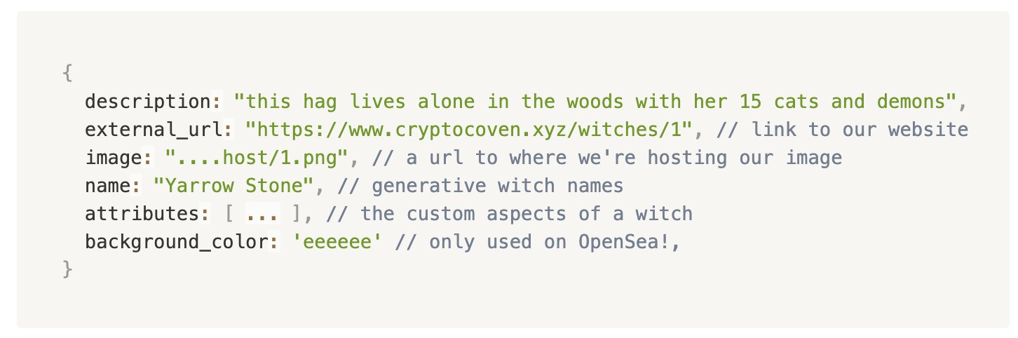 pseudocode for crypto coven's metadata