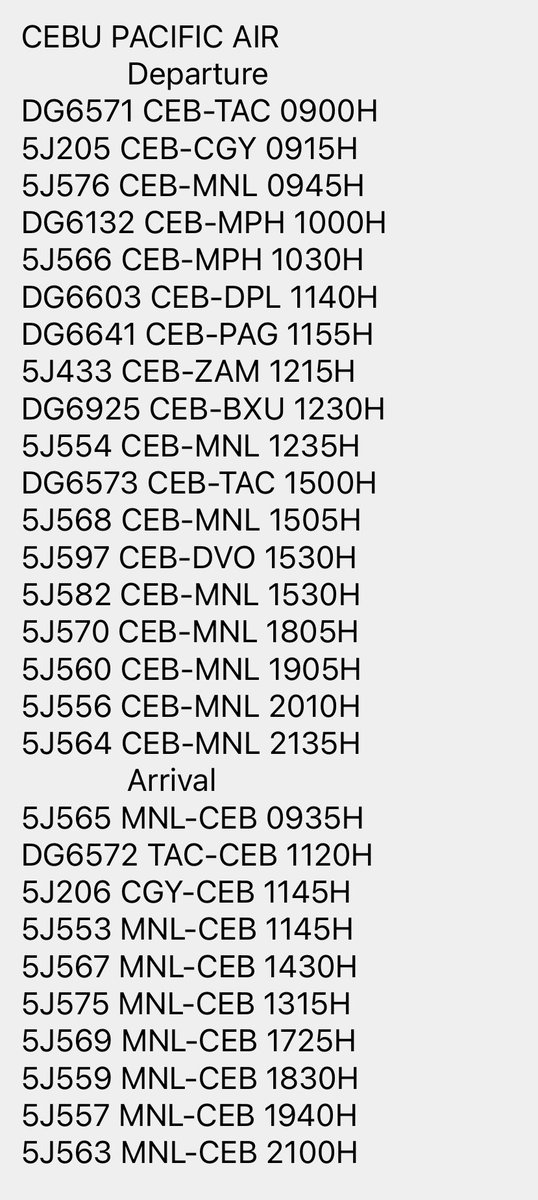 jacquemanabat's tweet photo. FLIGHT ADVISORY: 
Mactan Cebu International Airport resumes domestic flights. Here are the available domestic flights today, Dec 19.
#OdettePH https://t.co/Mns9MSMFHw