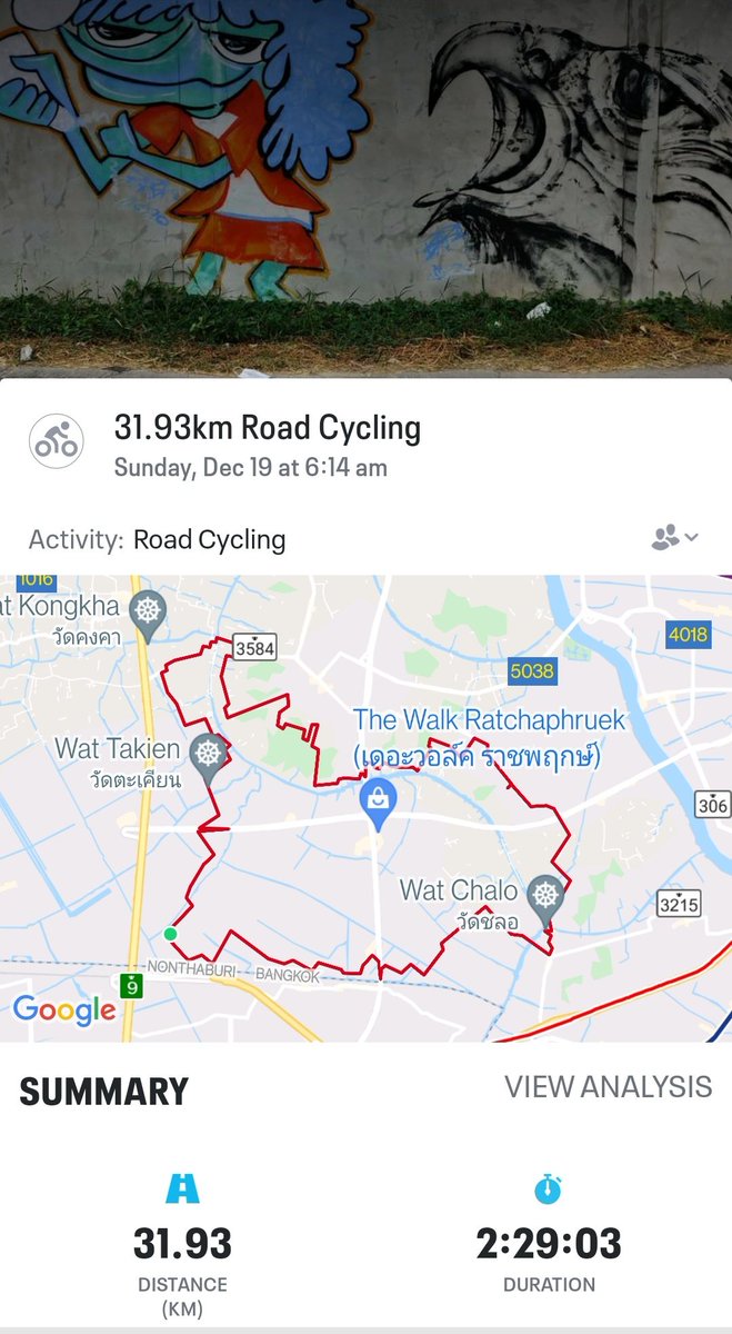 KoenOlie's tweet photo. Good ride except for a nasty dog encounter which made me stop. Luckily it's owner came outside with a big stick, trying to control that monster. But why let your dangerous dog roam outside anyway? Eternal mystery here I guess...
#cycling #Thailand #nonthaburi #nastydogs #Cats https://t.co/1QKNn50CxT