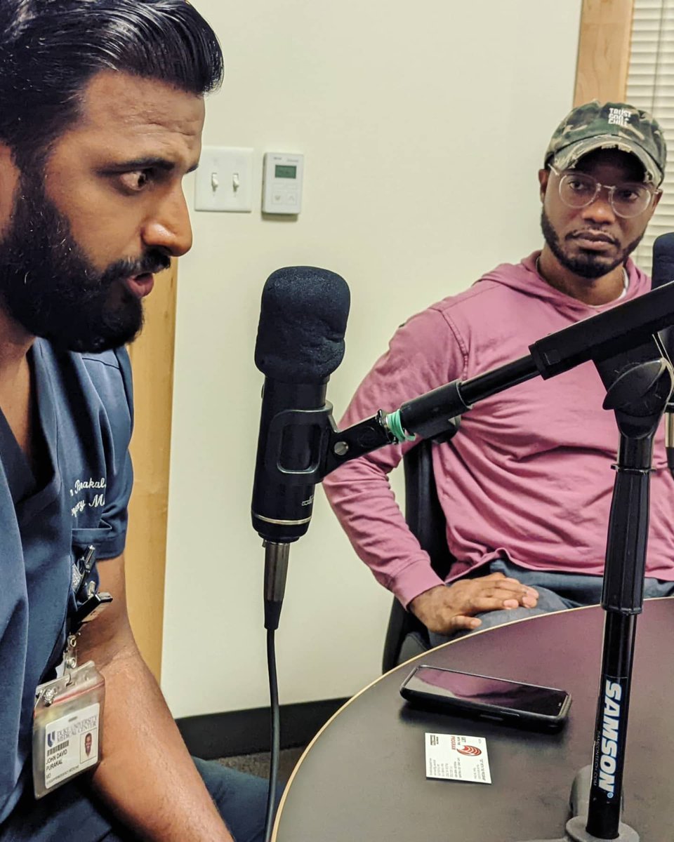 So thankful to represent @dukeemergency in the #radio show:  #GetWithTheProgram with the amazing Gary Jones (getwiththeprogram.biz/about). It'll be released later this month! 

Dr @JohnPurakal, @Dr_KenKennedy, and I shared about #emergencymedicine, #covid, the #pandemic and more.