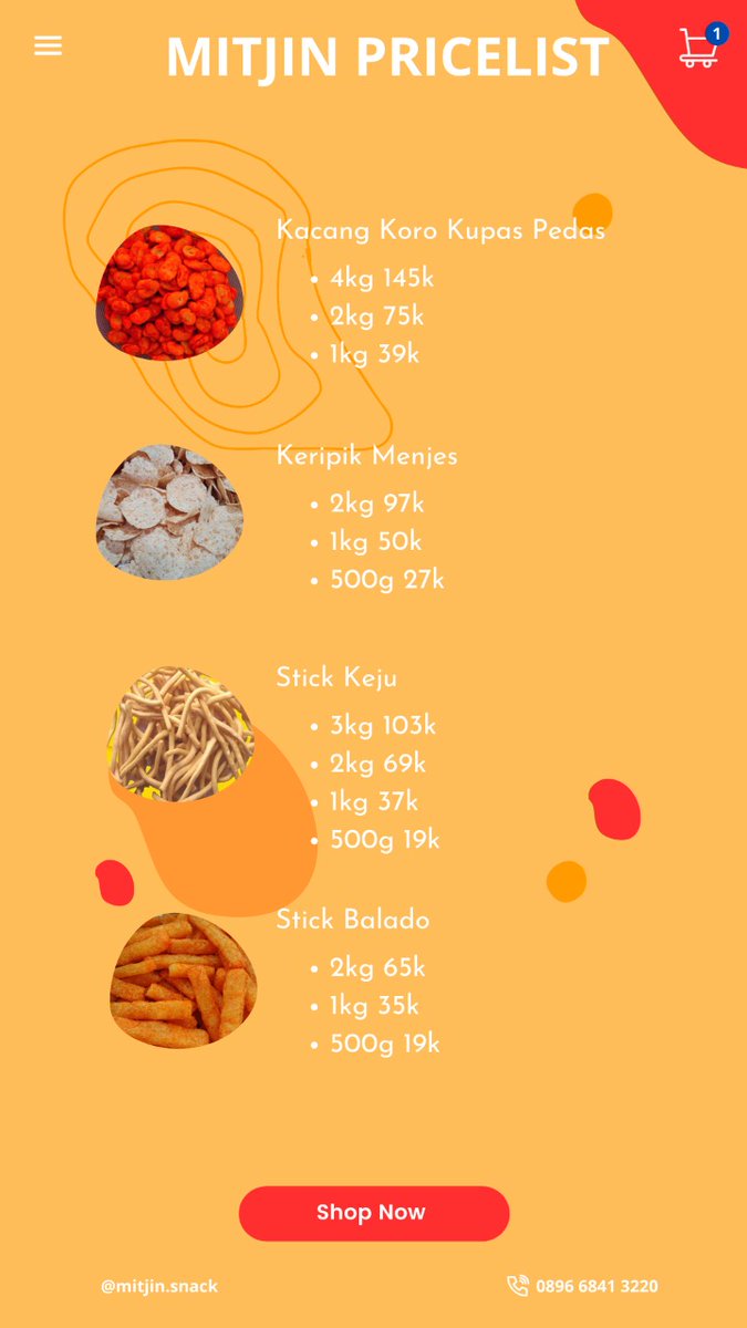 MitjinSnack's tweet photo. kamu belom siap merayakan hari minggu kalo belom beli cemilan di kita~
yuk order o sekarang~
loc.blimbing
💰start 10ribuan
stock lain bisa lgsg ke https://t.co/m8N4Ekfrq7
https://t.co/yHYX4LMPEr
#pasarmingguinfomalang @infomalang https://t.co/FbqXpwGjEy