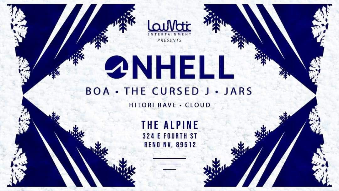 SummitCreative6's tweet image. Tonight at The Alpine in Reno. Join us as LowMatic presents: Onhell w/ Boa, The Cursed J, and Jars.