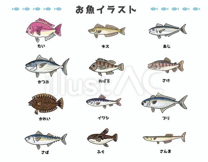 魚イラストのtwitterイラスト検索結果