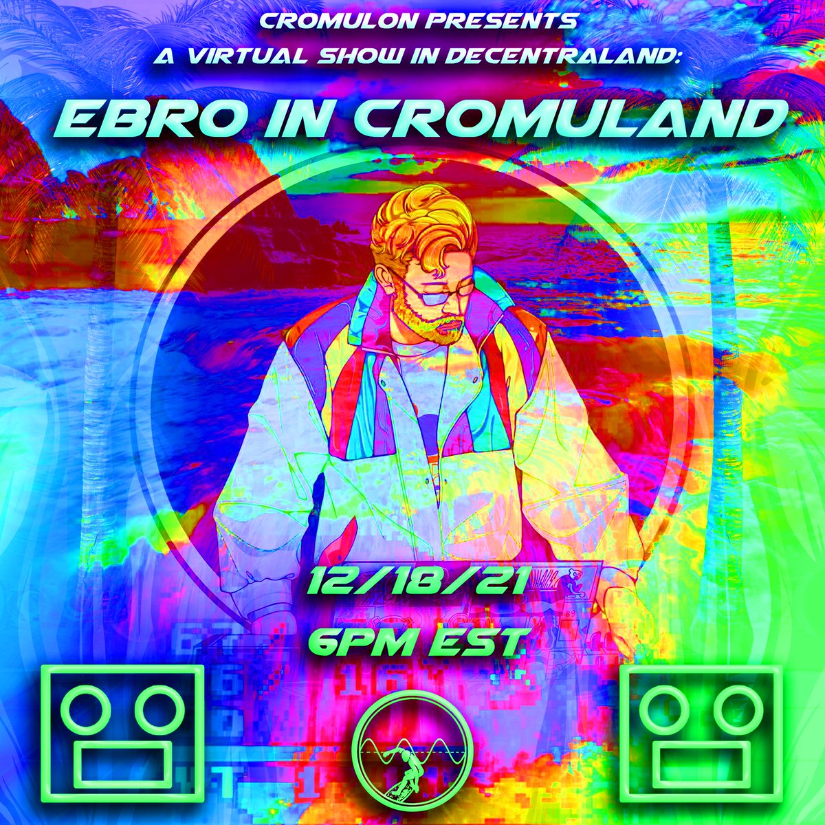 playing a virtual show in Decentraland @ 6PM EST here:
 play.decentraland.org/?position=74%2…
Thank you @cromulonmusic
#nftdrop #hyperwave #edm #vaporwave #mana #nft #decentraland #dnb #cromuland #bassmusic #future