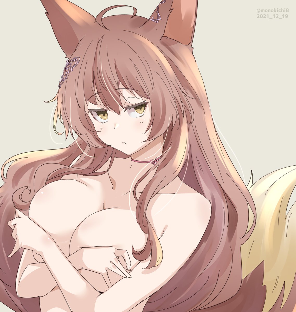 配信中の「フミさん手ブラです」が気になって眠れなかったので描いた 