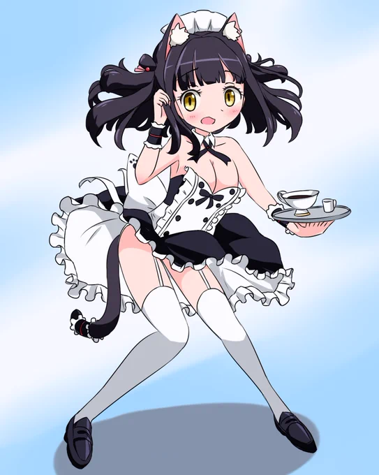 お給仕衣装のチャンユウグレ☕️
#アズレン 