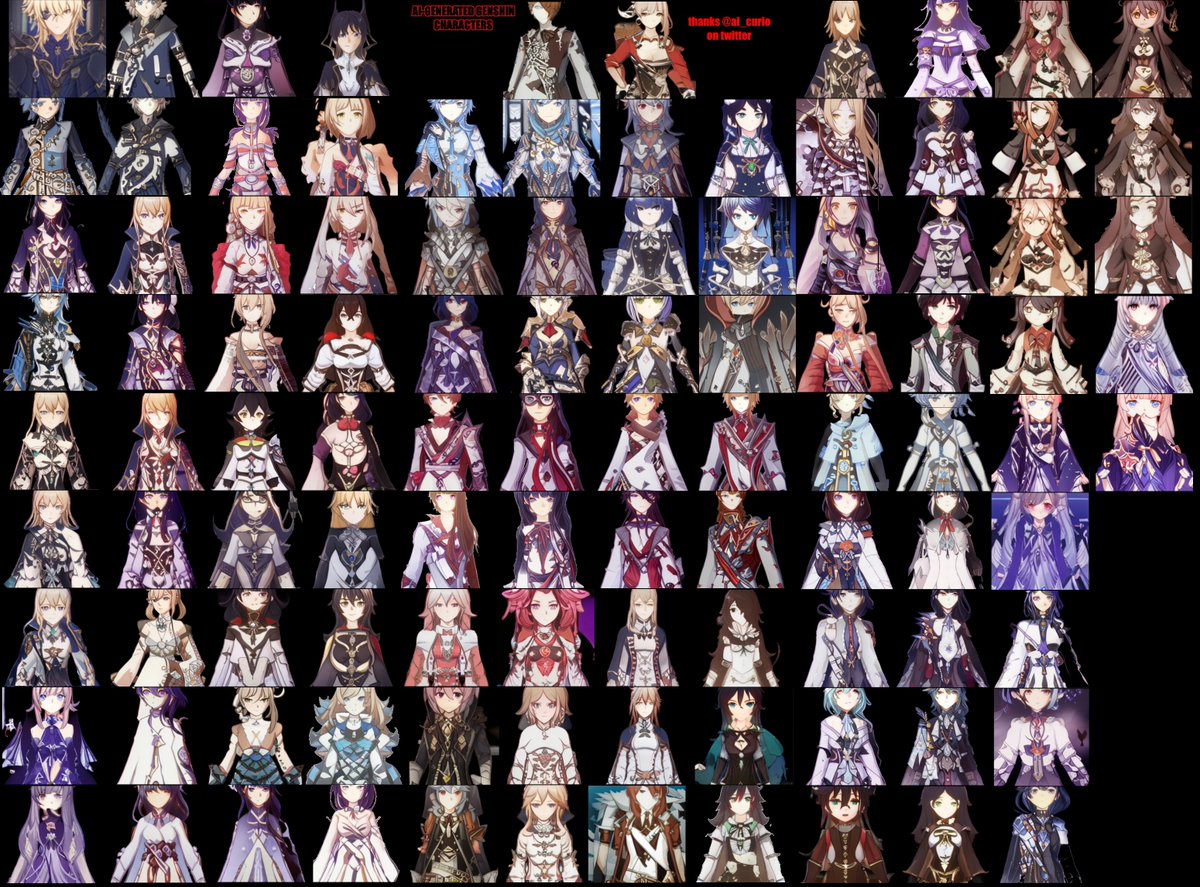 generatedimpact's tweet photo. every satisfactory character that the ai has generated thus far
characters in this image: 102
total characters generated: 234
42.74% of characters thus far have been satisfactory https://t.co/WjtpmJHDwG