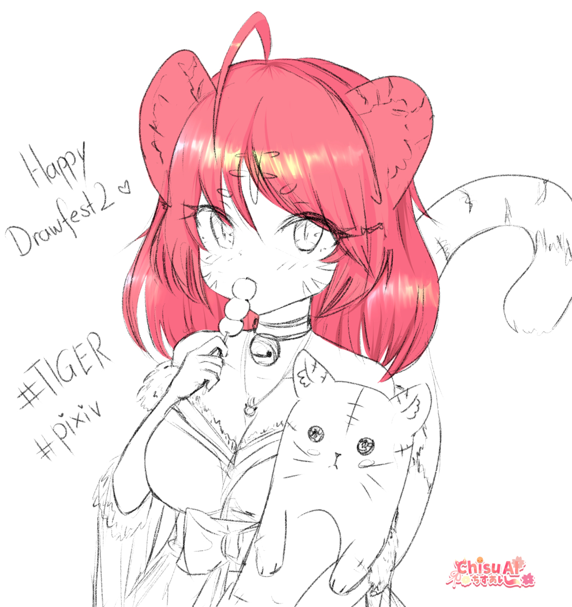 chisu_ai's tweet photo. Hair Sketch Progress Drawfest 2 #Drawfest2 #Hair #cute #drawfest #2 #rosuuri #pixiv #VTuber #tiger #anime https://t.co/zbobX7byyX https://t.co/TJ0WptYROJ
