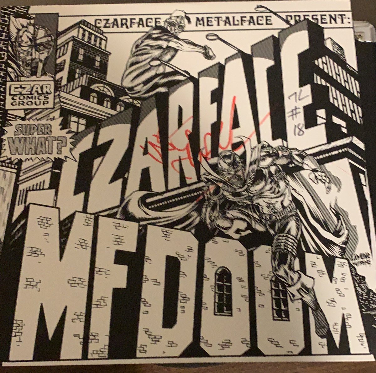 mattywheats's tweet photo. Some Rugged Awesome Rap-Rap-Rap last night in Brooklyn. Got 2 of 3 signatures.  Catch you next time @Czarface_Eso Thanks @INSpectahDECKWU @DJ_7L https://t.co/BC4PUOvVSU