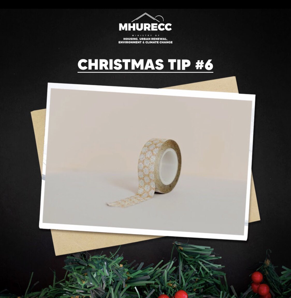Christmas Tip #6 to having an #EcoFriendlyChristmas!

You might not even have thought of something so simple during the holiday season. Use biodegradable tape to wrap your gifts for a sustainable season! Give it a try!

#MHURECCXmas
#ChristmasCountdown