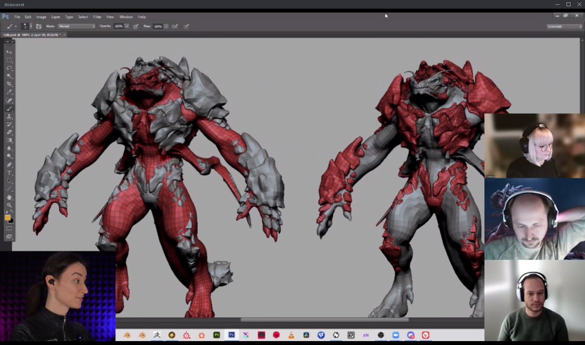 ReilaSoley's tweet photo. Join us on Twitch :) 
We are talking with Ben Erdt and Sam Alicea about creature design! #zbrush #creaturedesign #outgang 
https://t.co/CrRs8iyYxS https://t.co/nRc1Q4hpEp