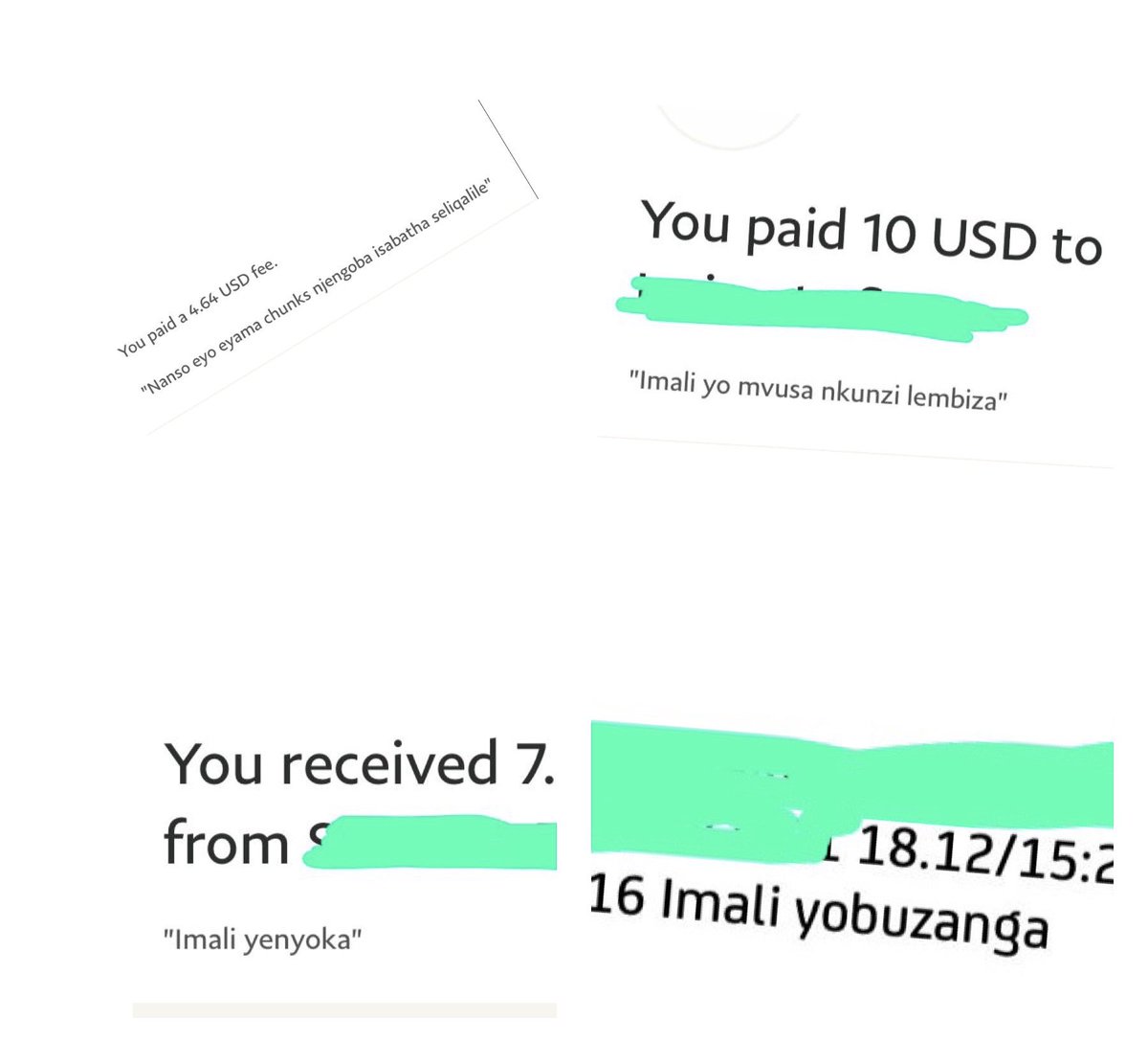 VusaMkhaya's tweet photo. Sometimes I send my friends small amounts of money on Paypal randomly or for other important things & write crazy refs coz writing a “normal“ ref is boring. Some of my friends have now joined my craziness🤣 Someone sent me „imali yenyoka“ #CrazyNormal https://t.co/pHjZD48Lv9