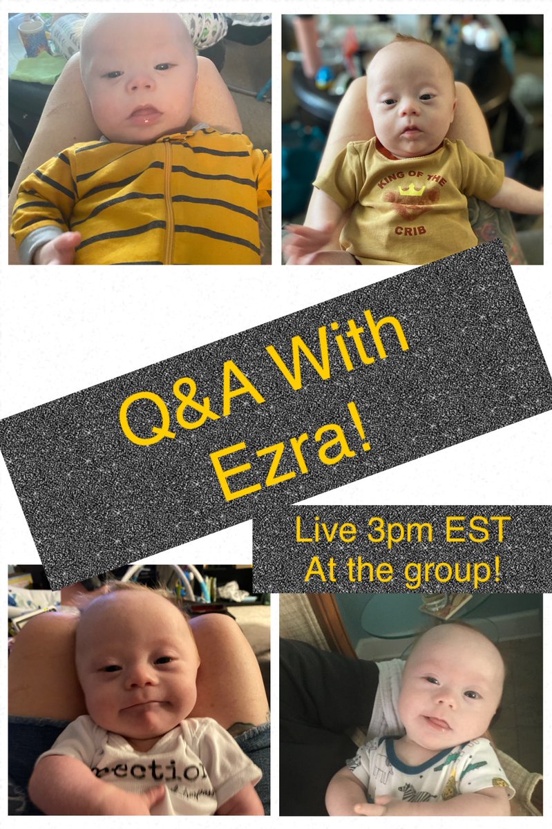 baierllikeviral's tweet photo. Live at the #facebook group! A Q and A with the amazing Ezra himself! Ask him anything! Ask about #colorectalsurgery #imperforateanus #downsyndrome and anything else you're dying to know! Link in bio. #downrightperfect #anorectalmalformation #baby #gofundme #support #instagram https://t.co/DDc4cUdnYL