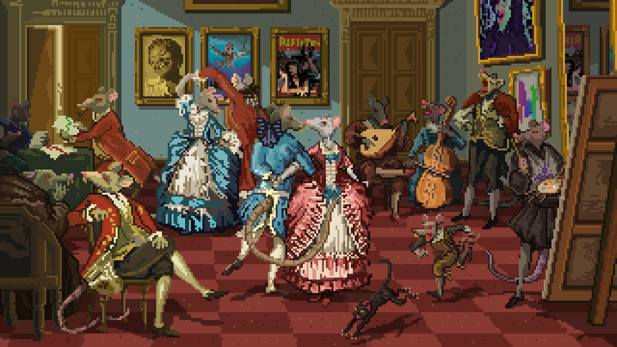 1/ You may be seeing this image flying around.

“The Degenaissance” by <a href="/rata_yonqui/">ɐʇɐɹ🏴‍☠️</a>.

Enlarge the image and take a few moments to discover the detail, the homages, the metaphors.

Now, let me tell you the story behind it.

👇