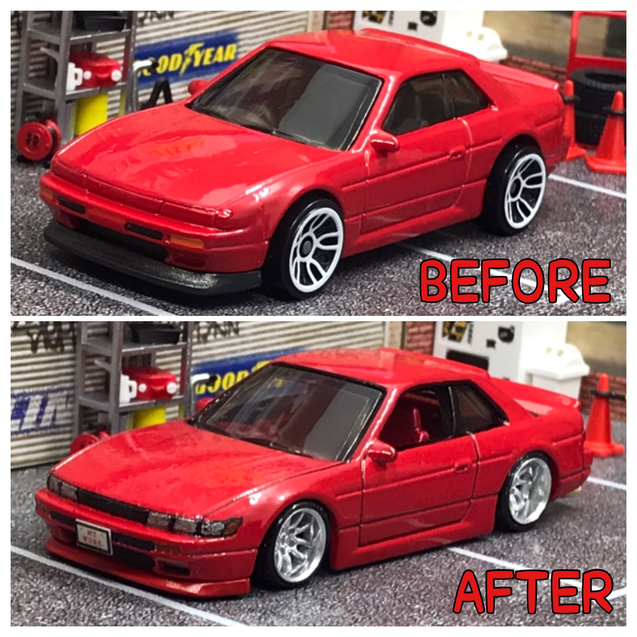 ホットウィールカスタム S13 ロケバニ ☆自作アルミリム☆深リム ホットウィールカスタム S13 ロケバニ ☆自作アルミリム☆深リム