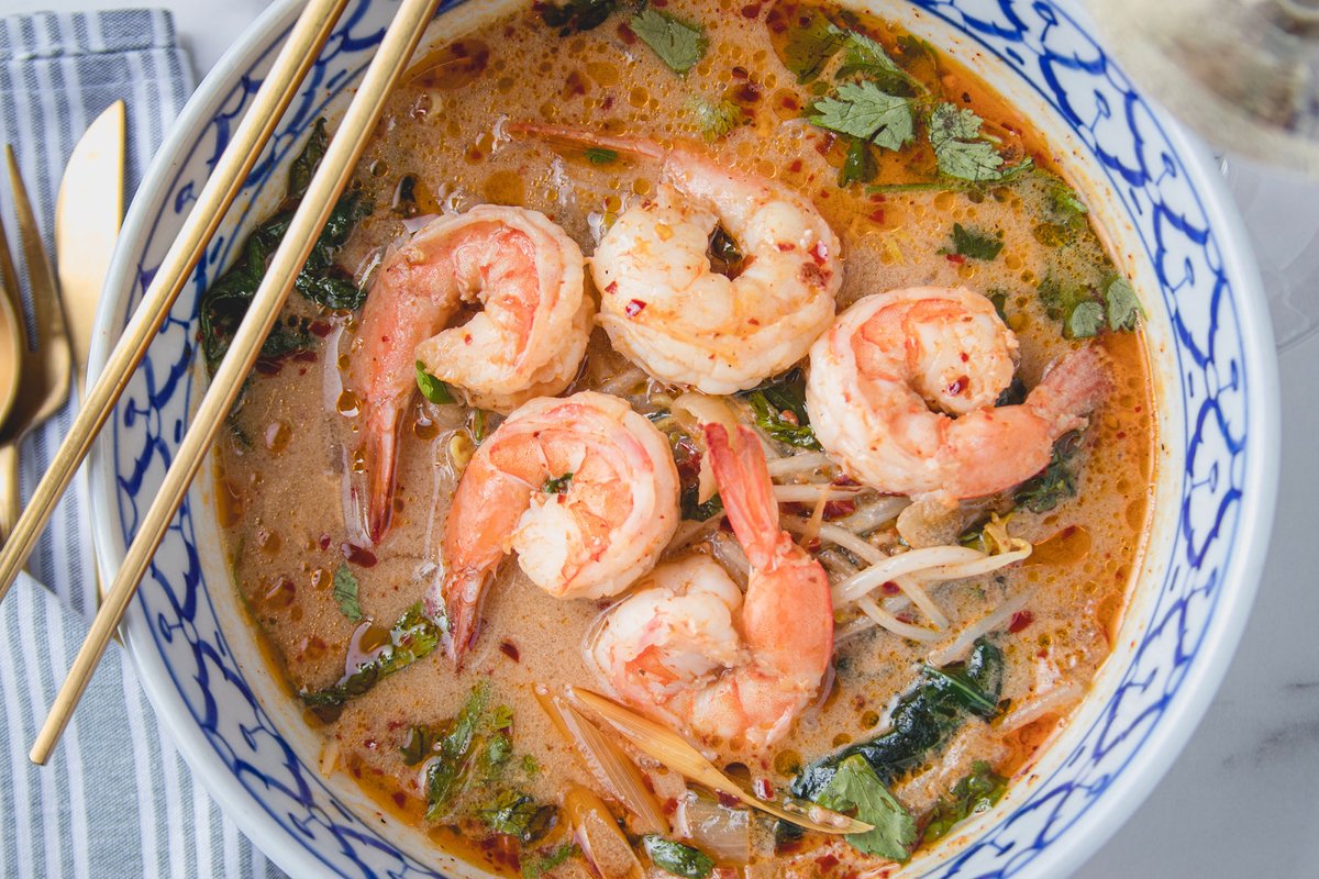 kindeehouston's tweet photo. Just keep it shrimple 🍤 Shrimp Tom Yum Noodle Soup https://t.co/8kkDlrI0V2