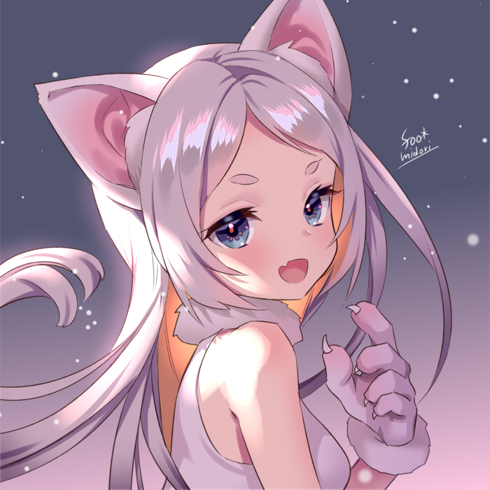 「しろねこ およそ30分ドローイング 」|碧 風羽 Foo Midoriのイラスト